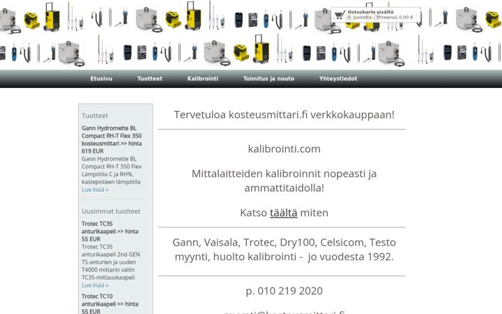 Screenshot of kosteusmittari.fi
