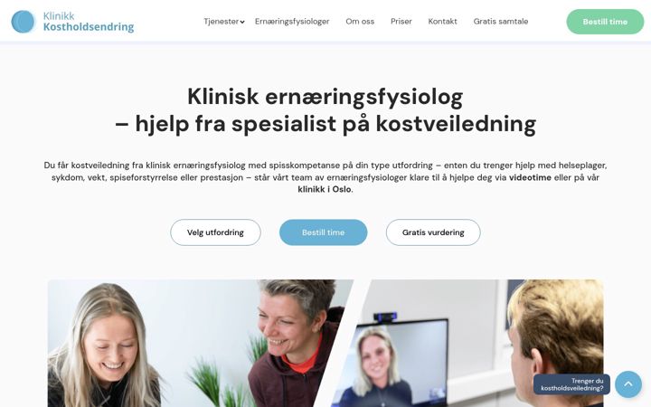 Screenshot of kostholdsendring.no