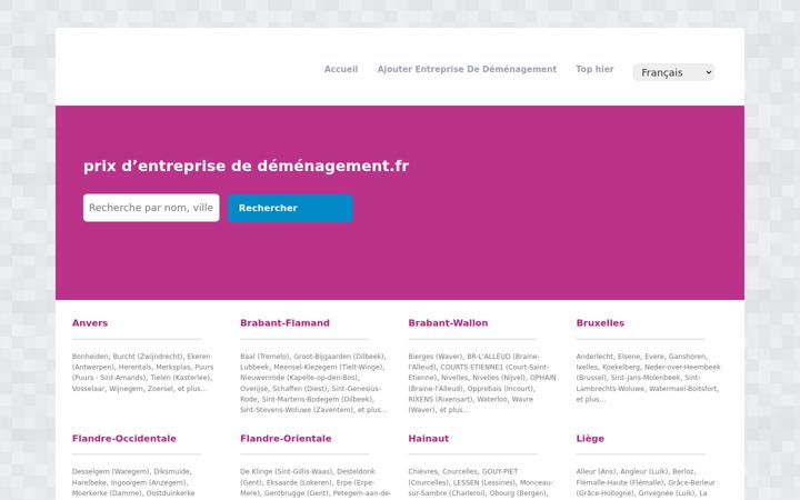 Screenshot of kostprijsverhuisfirma.be