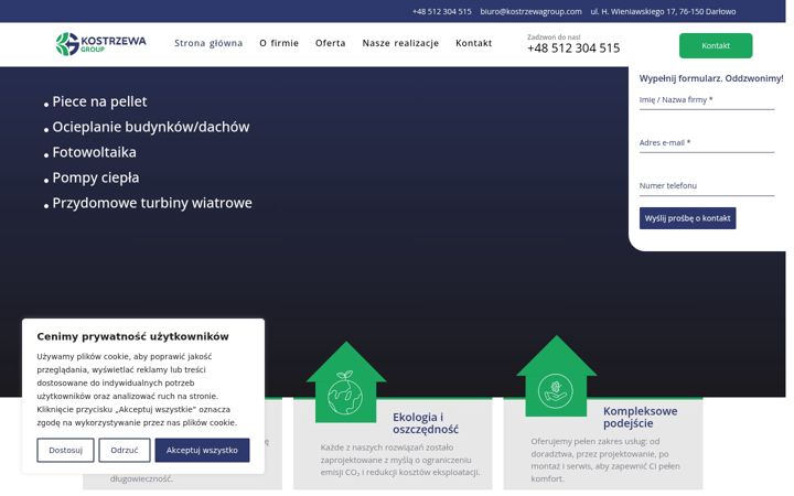 Screenshot of kostrzewagroup.com