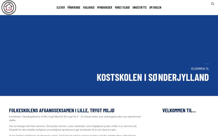 Screenshot of kostskolen.dk
