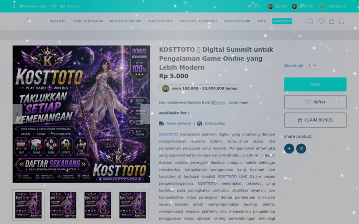Screenshot of kosttoto.net