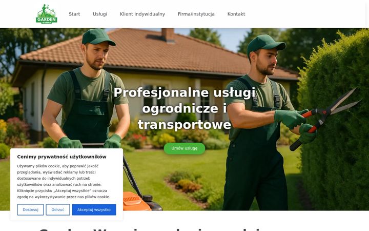 Kuvakaappaus sivustosta koszenie24.pl