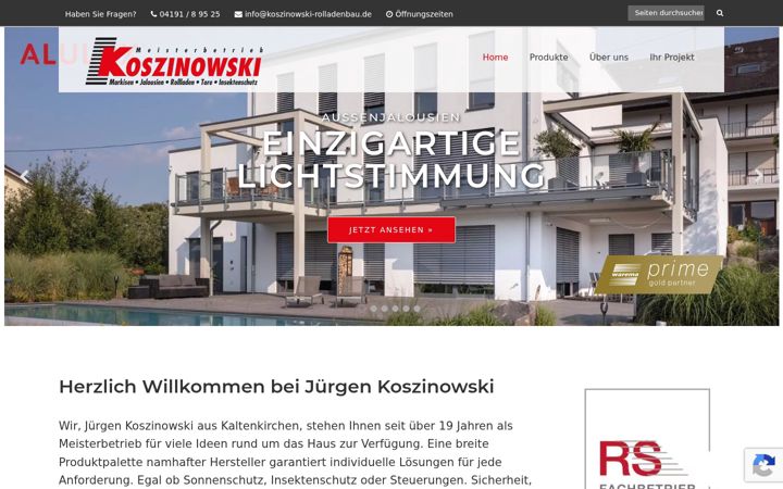 Screenshot van koszinowski-rolladenbau.de