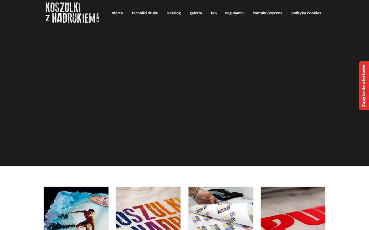 Skärmbild av koszulki-z-nadrukiem.com