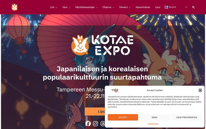 Screenshot of kotae.fi