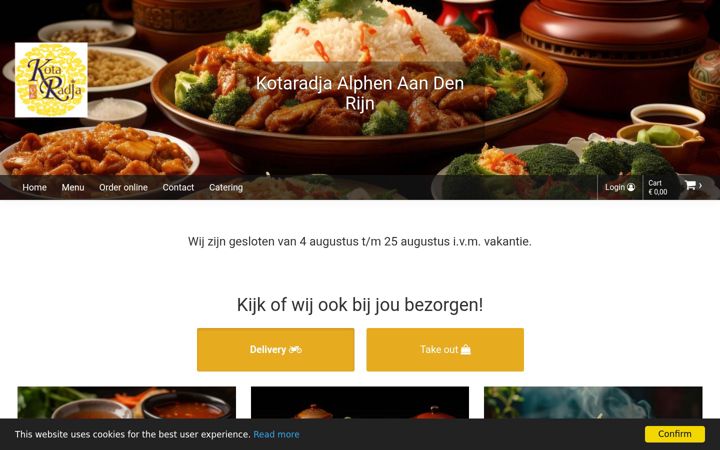 Screenshot of kotaradjaalphen.nl