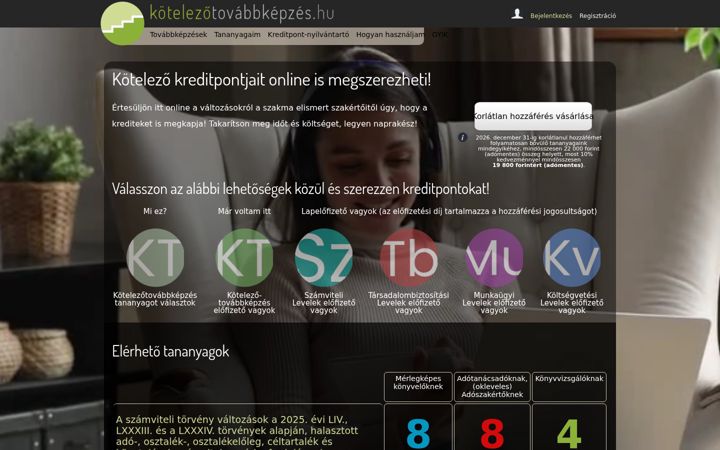 Screenshot of kotelezotovabbkepzes.hu