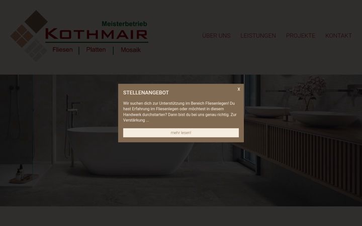 Screenshot of kothmair-fliesen.de