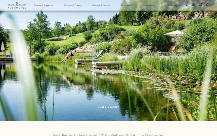 Screenshot of kothmuehle.at