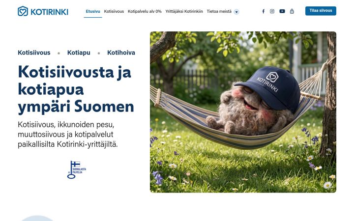Screenshot of kotirinki.fi