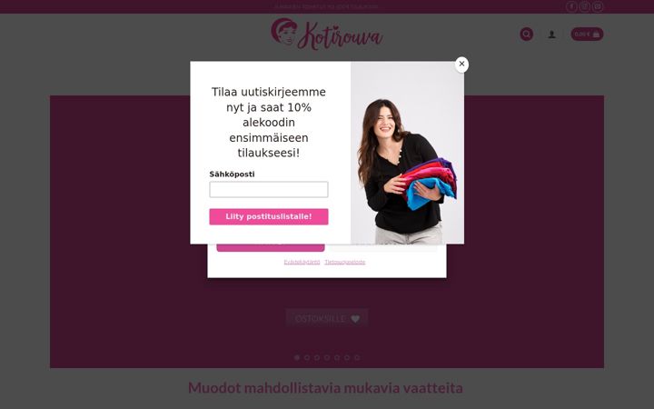 Screenshot of kotirouva.com