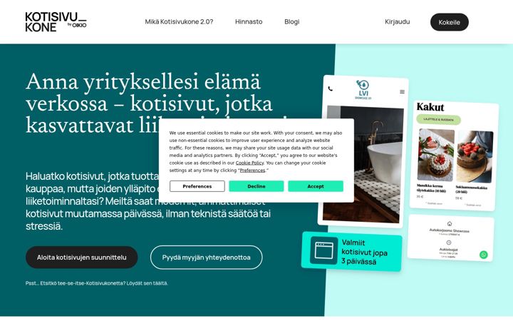 Screenshot of kotisivukone.com