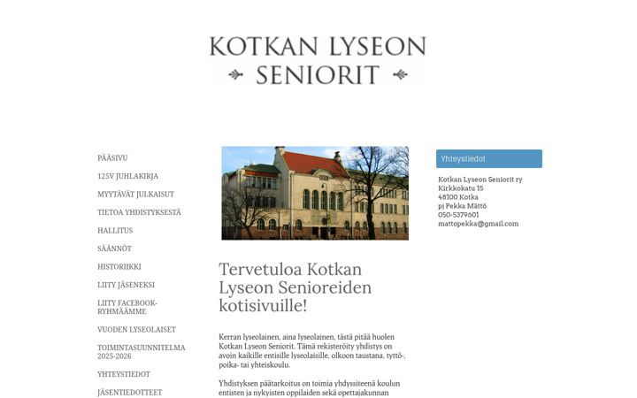 Screenshot of kotkanlyseonseniorit.fi
