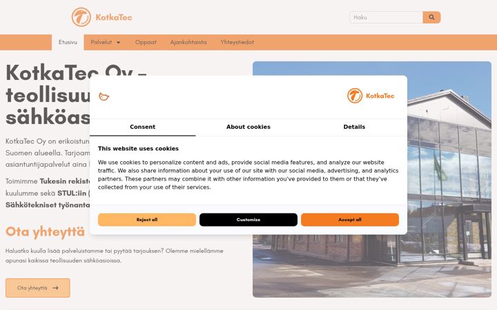 Screenshot of kotkatec.fi