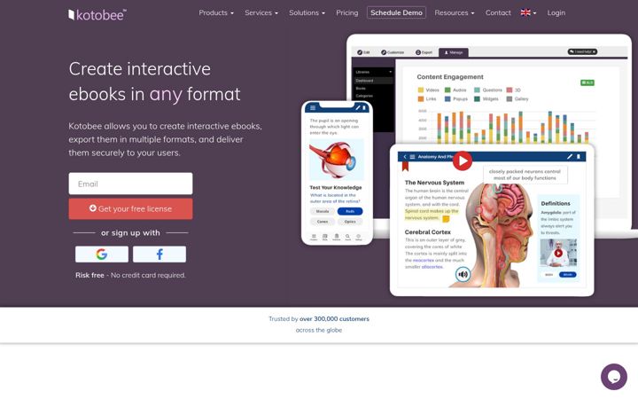 Screenshot of kotobee.com