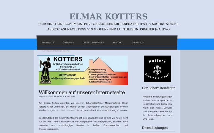 Screenshot of kotters-schornsteinfeger.de