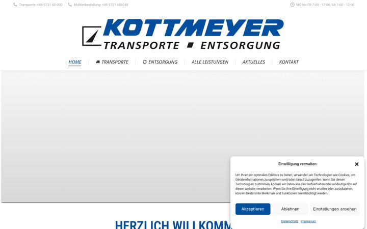 Screenshot of kottmeyer-transporte.de