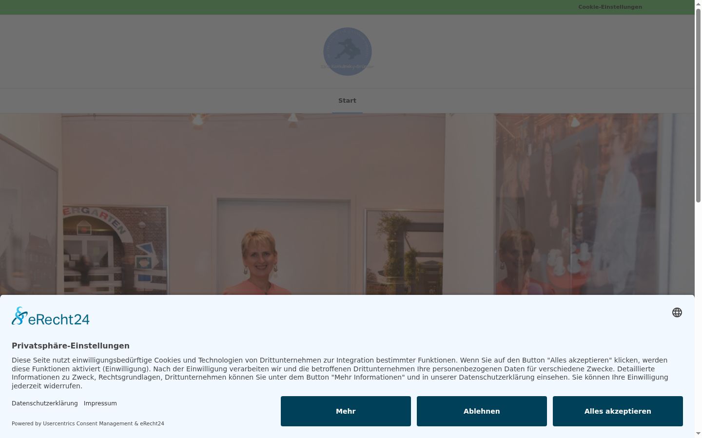 Capture d'écran de la bannière de consentement affichée avant toute interaction