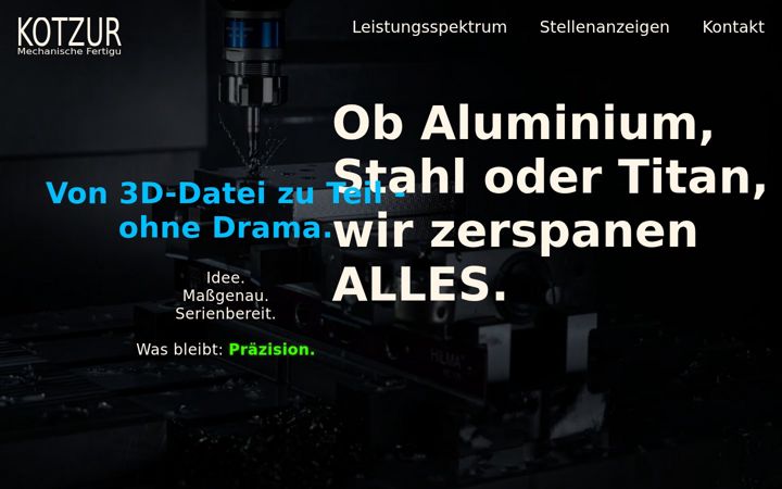 Screenshot of kotzur-cnc.de