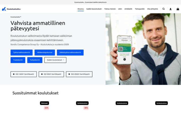 Screenshot of koulutustukku.fi
