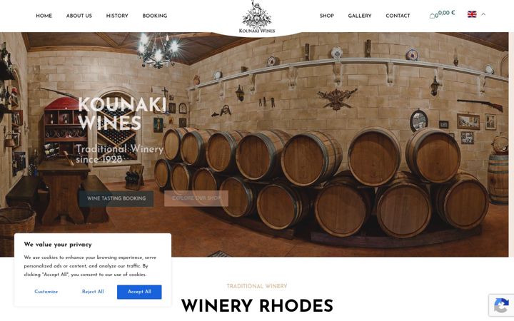 Screenshot of kounakiwines.gr