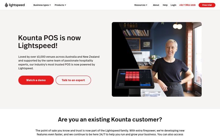 Screenshot of kounta.com