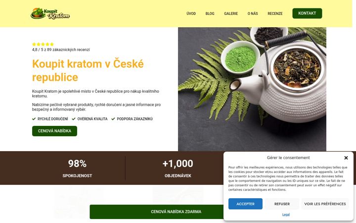 Screenshot of koupit-kratom.com