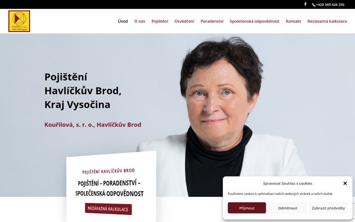 Screenshot of kourilova.com