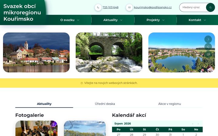 Screenshot of kourimskoregion.cz