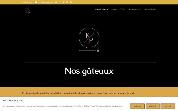 Screenshot of koutapastry.fr
