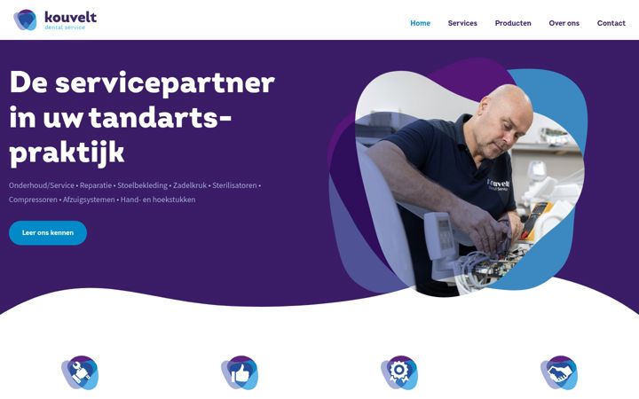 Screenshot of kouveltdentalservice.nl