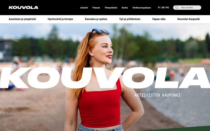 Screenshot of kouvola.fi