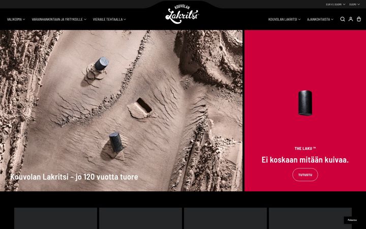 Screenshot of kouvolanlakritsi.fi
