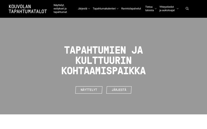 Screenshot of kouvolantapahtumatalot.fi