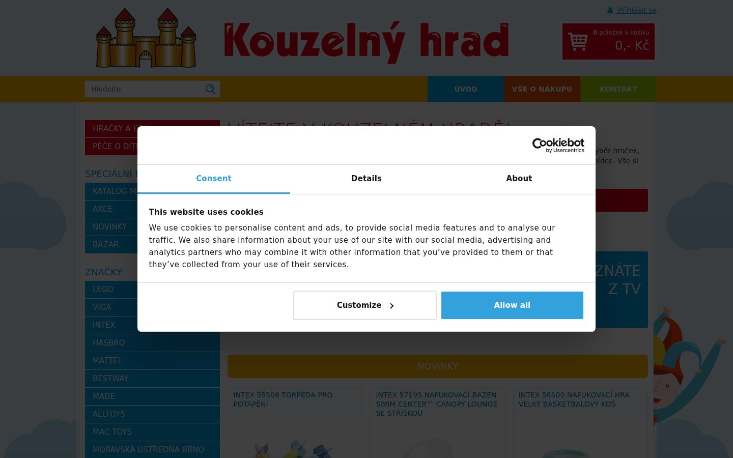 Sutikimo reklamjuostės, rodytos prieš bet kokią sąveiką, ekrano kopija