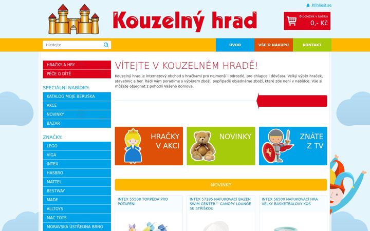 Screenshot of kouzelnyhrad.cz
