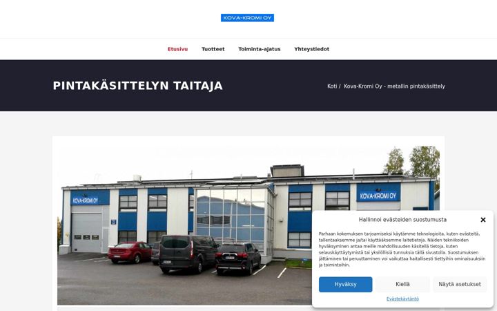 Screenshot of kova-kromi.fi