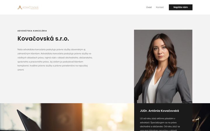Screenshot of kovacovska.sk