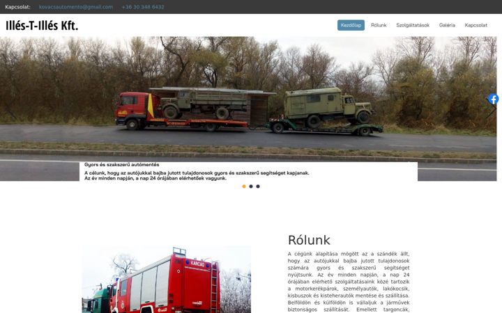 Screenshot of kovacsautomento.hu