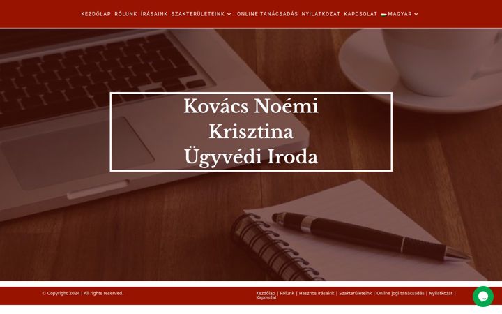 Ekraanipilt saidist kovacsnoemi.ro