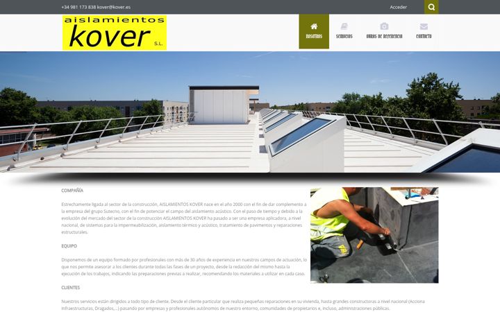 Screenshot of kover.es
