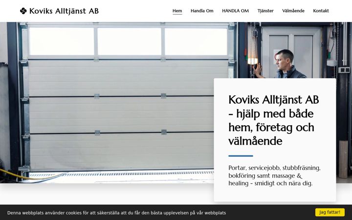 Screenshot of koviksalltjanst.com