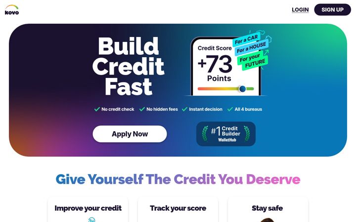 Screenshot of kovocredit.com