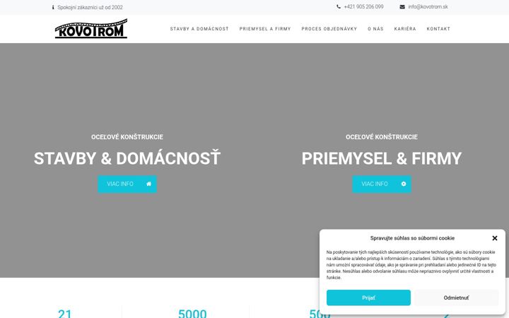 Screenshot of kovotrom.sk