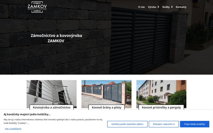 Screenshot of kovovyroba-zamkov.sk