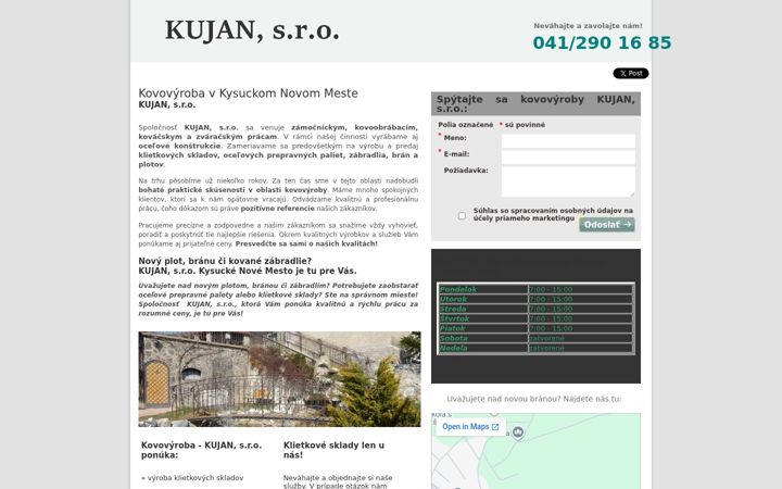 Screenshot of kovovyrobakujan.sk