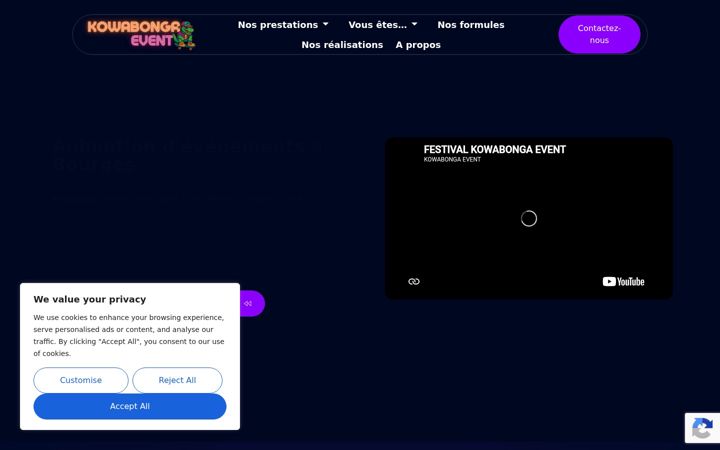 Screenshot of kowabonga-event.fr