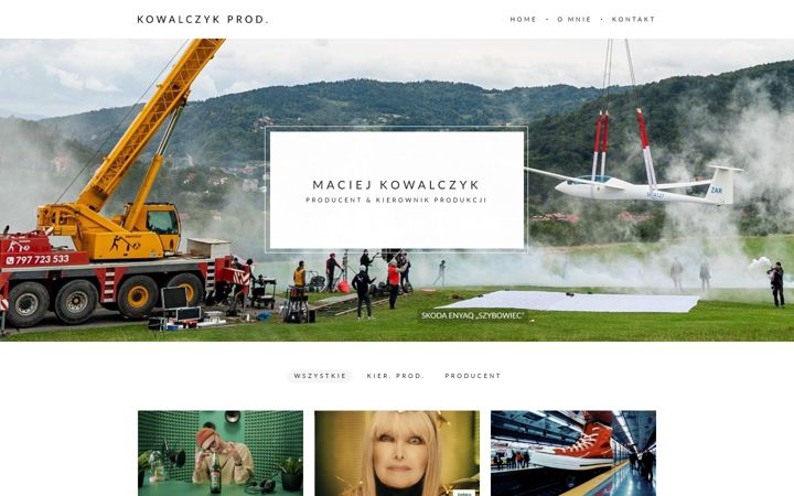 Screenshot of kowalczykproduction.com