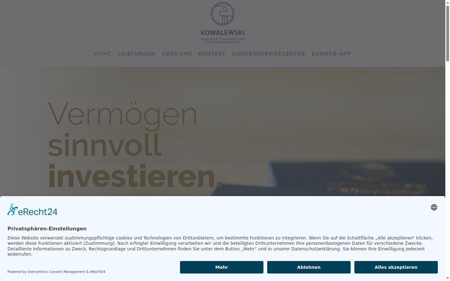 Screenshot van de toestemmingsbanner zoals getoond vóór enige interactie